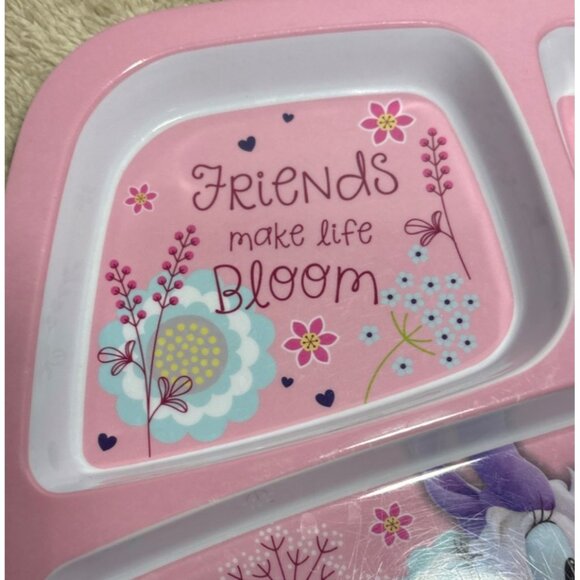 Disney Minnie & Daisy Pink Divided Plate Zak! Designs Durable BPA-Free Melamine - Picture 8 of 8